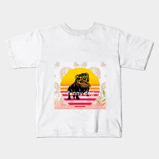 funny dog t shirt design Kids T-Shirt